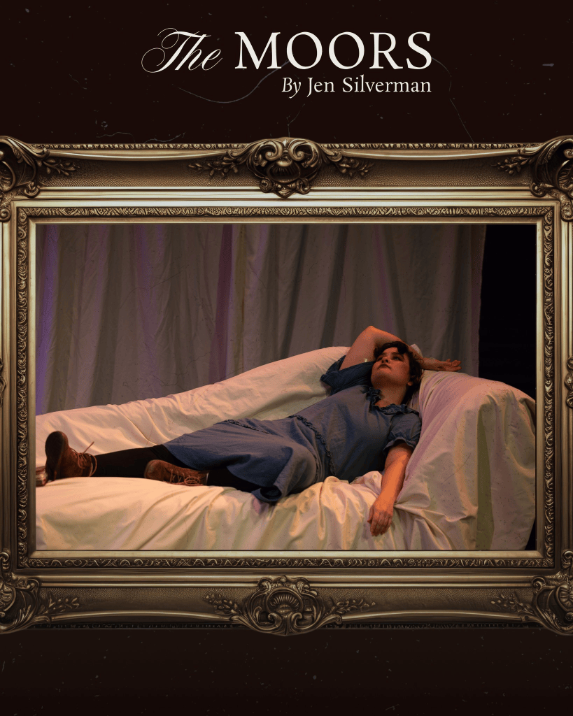 A Funny, Bloody, Queer Gothic: Voodoo Theatre Company’s "The Moors" Bites Back 9 A scene from the play 'The Moors' by Jen Silverman, featuring a performer lying on a white-covered set, evoking a dramatic and contemplative atmosphere.