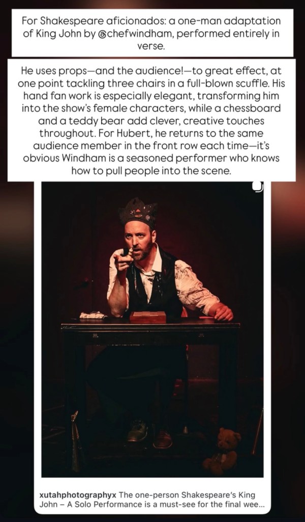 Second Week Roundup at Great Salt Lake Fringe: King John & Dramapocalypse! 2 IMG 8158